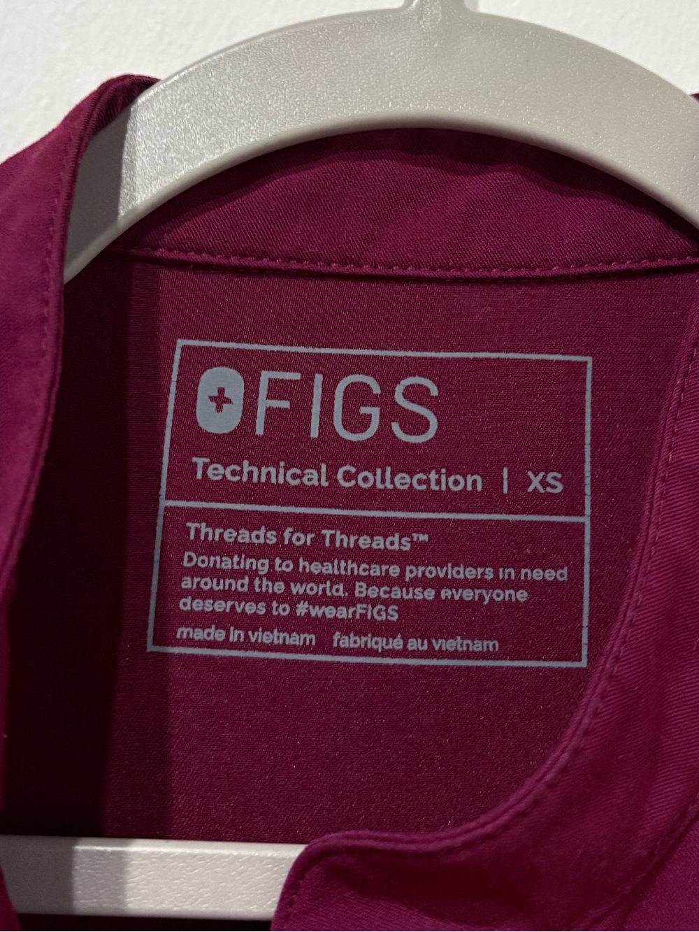 FIGS Rafaela Jogger Scrubs Burgundy Jumpsuit - Picture 6 of 8